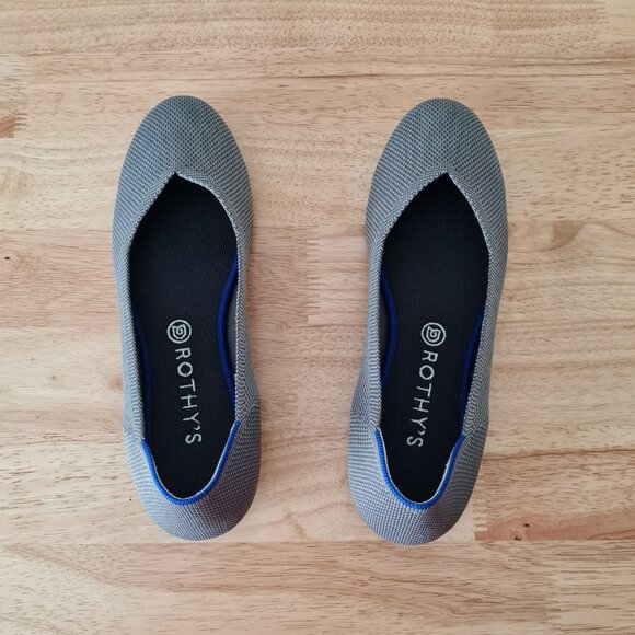 Rothy's Grey Gray The Flat Size 11 Round Toe Slipon Flats - Picture 5 of 13